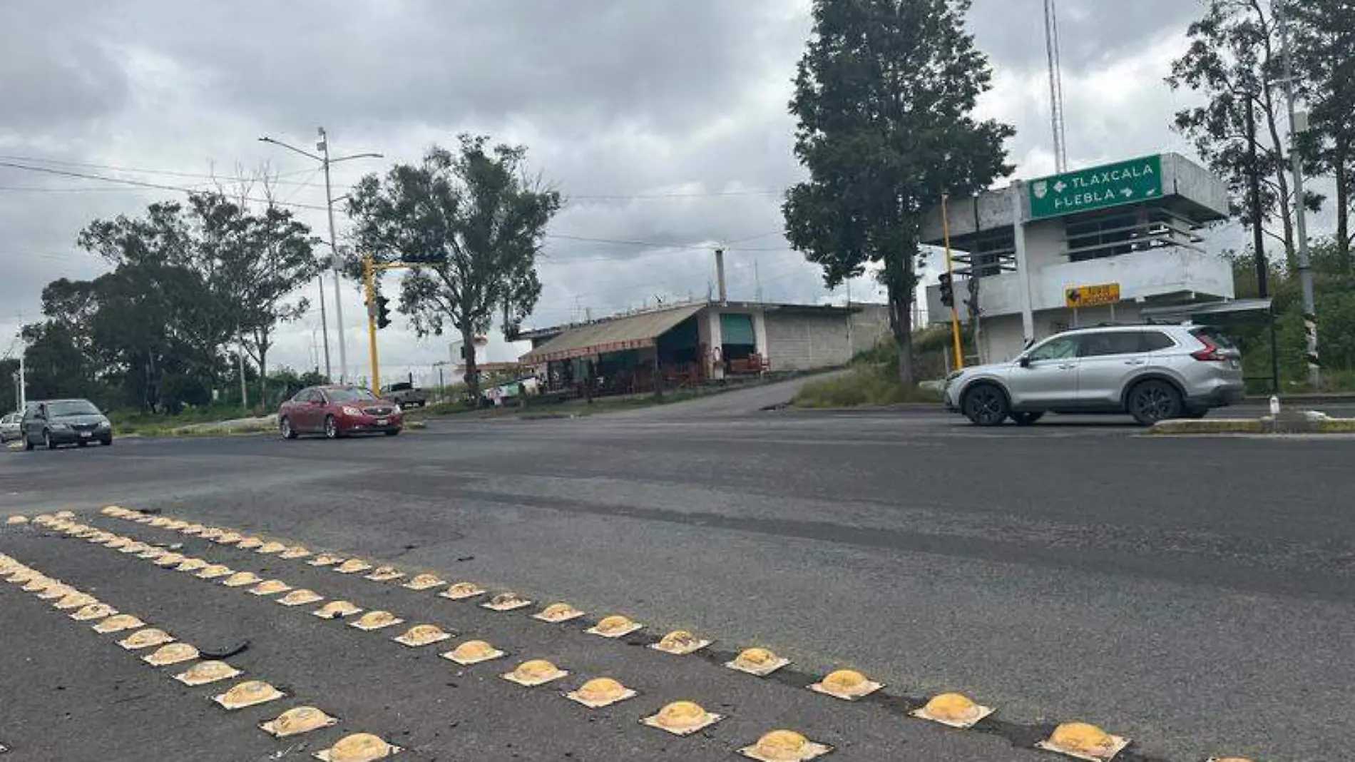 semáforos en el crucero a Huactzinco 2